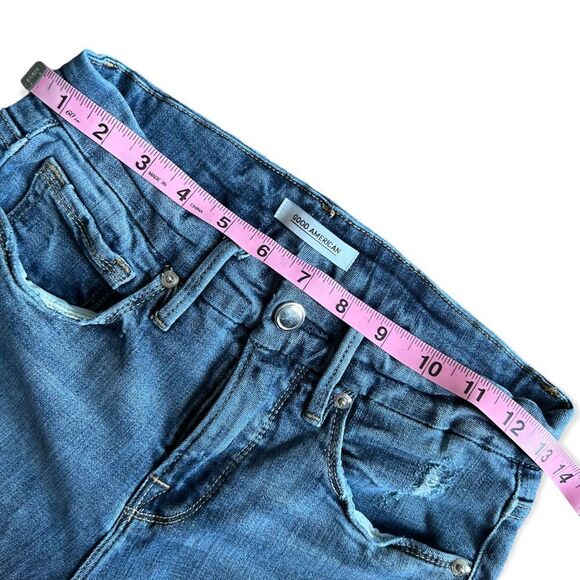 Good American Good Legs Distressed Crop Jeans - Picture 6 of 11